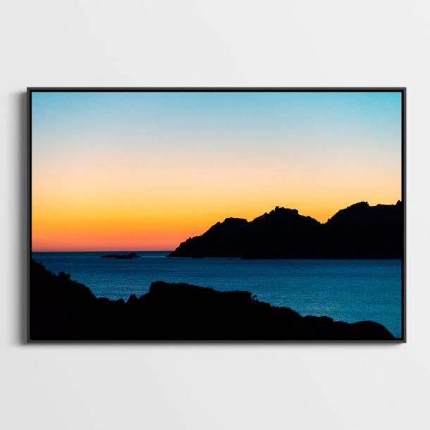 Coucher de soleil au nord de la Sardaigne Sebastien Desnoulez tirage Fine Art Une image pour rever caisse americaine