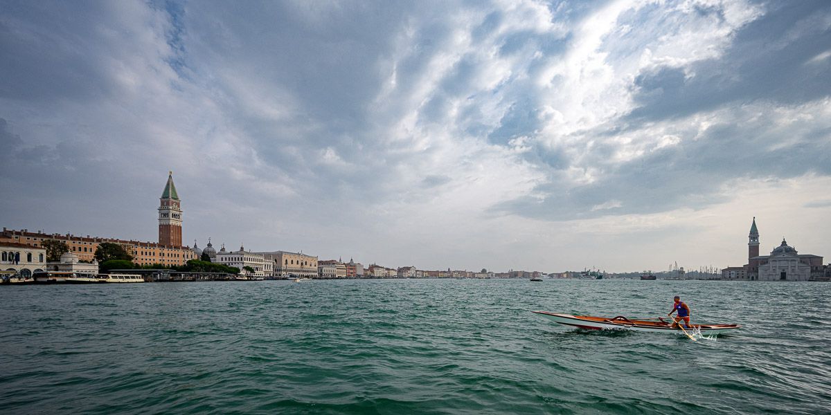 Le rameur de Venise panoramique Photo Sebastien Desnoulez Photographe une image pour rever