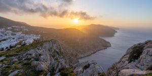 Coucher de soleil a Folegandros Pierre Chancy tirage Fine Art Une image pour rever