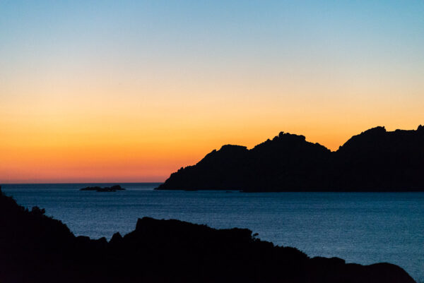 Sardinian coastline at sunset photo Sebastien Desnoulez photogra