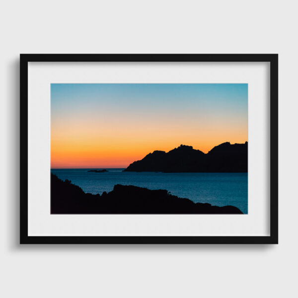 Coucher de soleil au nord de la Sardaigne Sebastien Desnoulez tirage Fine Art Une image pour rever passe partout