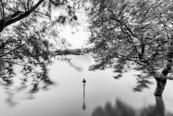 Seine in flood Pointe de l'Ile Saint Louis Paris Sebastien Desnoulez Fine Art print Une image pour rever