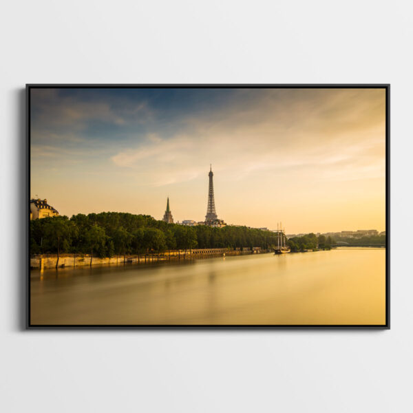 Tour Eiffel et la Seine en crue Sebastien Desnoulez tirage Fine Art Une image pour rever caisse americaine