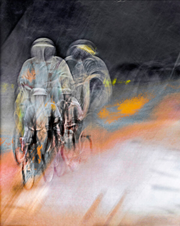 les cyclistes 3 Yves Langlois tirage Fine Art Une image pour rever