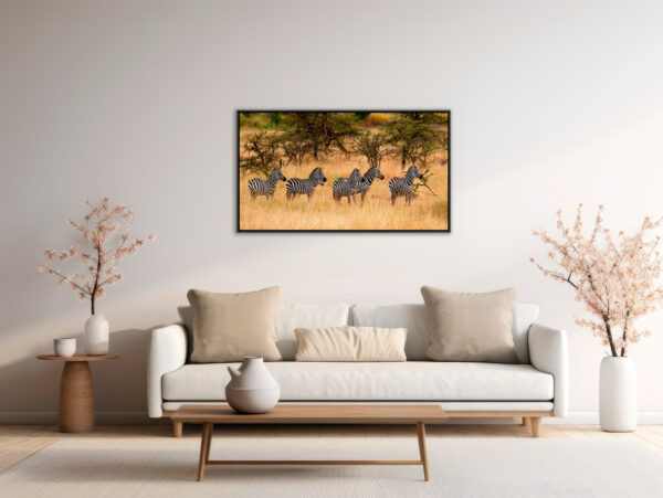 Aux aguets Lionel Maye Fine Art print An image for revering floating frame in situation