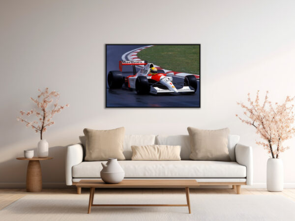 Ayrton Senna GP San Marin F1 1991 Sebastien Desnoulez tirage Fine Art Une image pour rever caisse americaine en situation